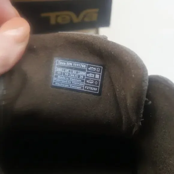 NEW Teva Men's 11 Canyon Life Leather Loafer Tie Up Shoes Dark Gull Grey - Picture 13 of 13